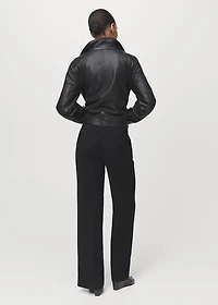 Straight mid-rise pants