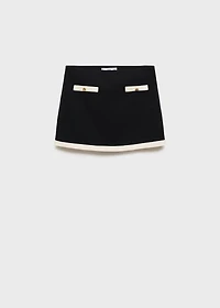 Contrasting cotton skirt