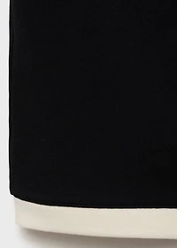 Contrasting cotton skirt