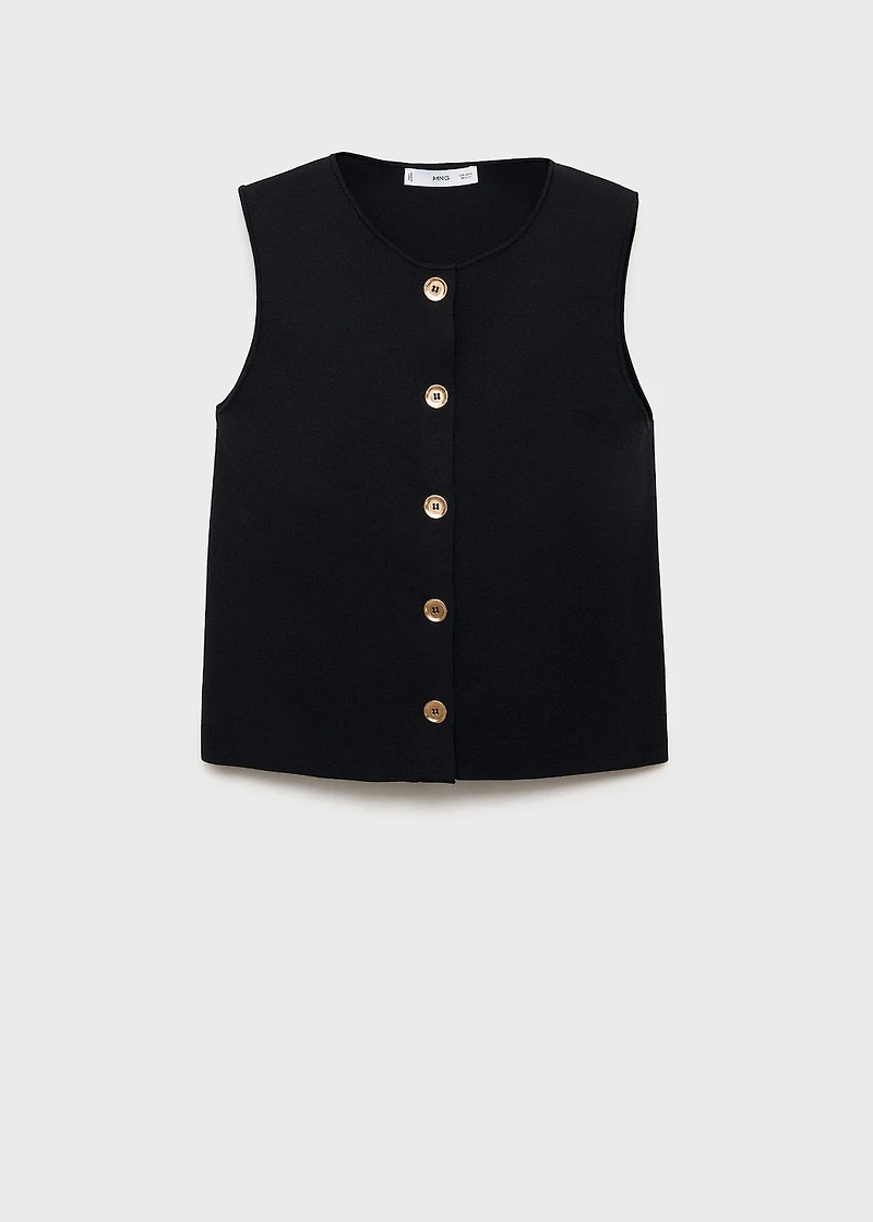 Fine-knit vest