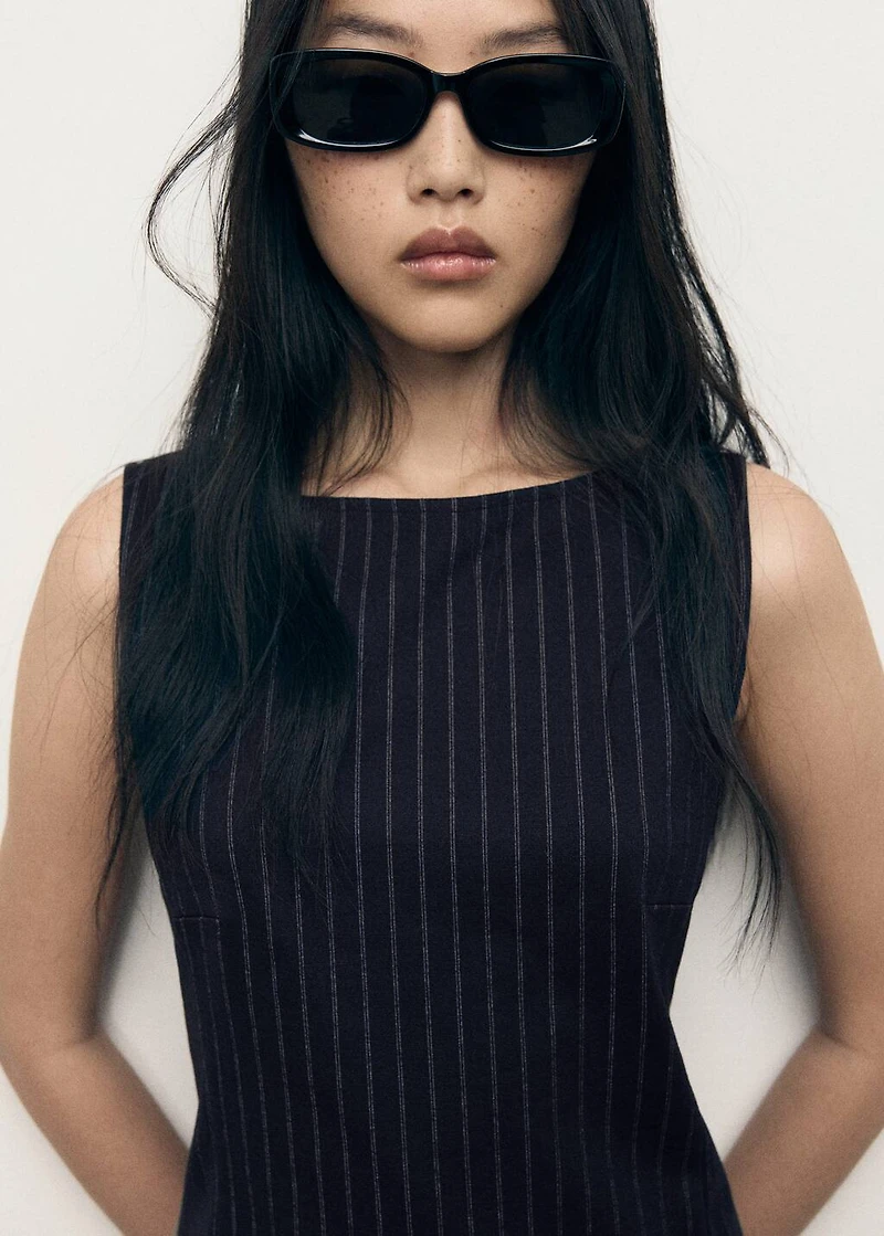 Short pinstripe dress