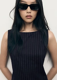 Short pinstripe dress