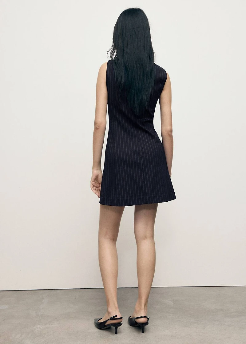 Short pinstripe dress