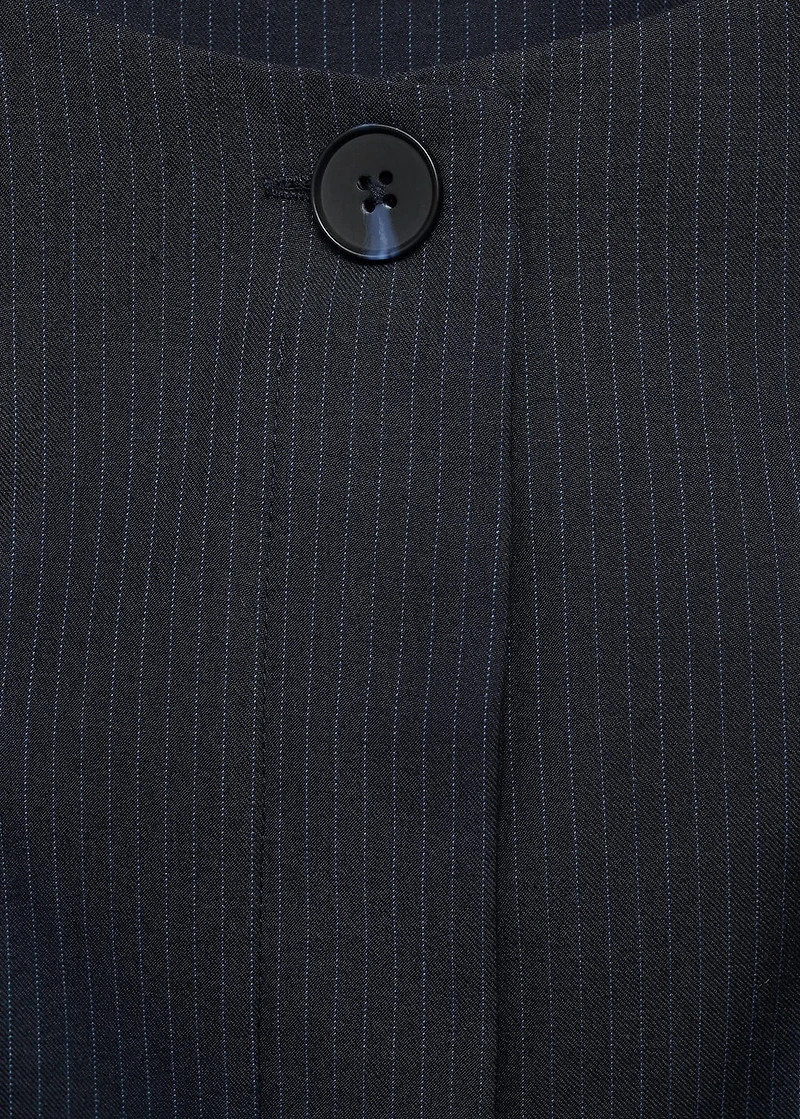 Pinstripe dress with hidden buttons