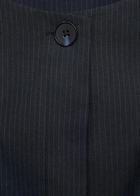 Pinstripe dress with hidden buttons
