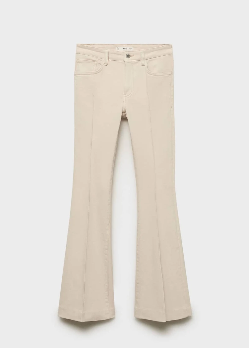 Mid-rise flared jeans