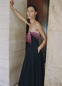 Long strapless dress