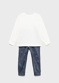 Long animal-print pajamas
