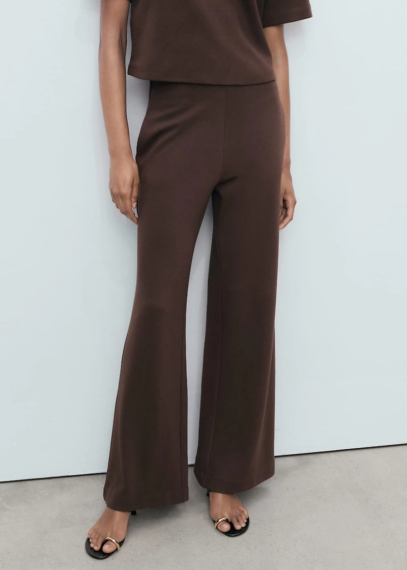Straight-fit cotton pants