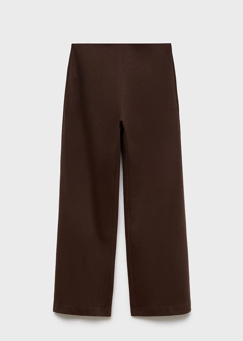 Straight-fit cotton pants