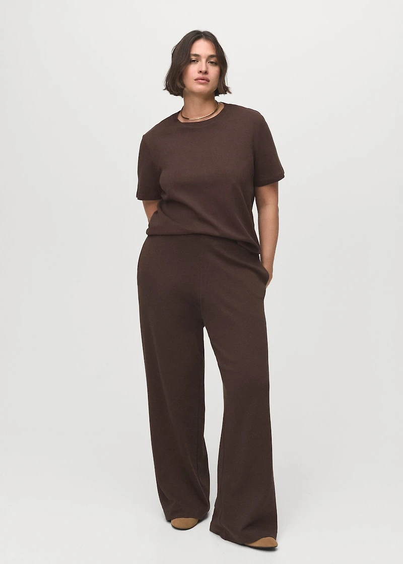 Straight-fit cotton pants