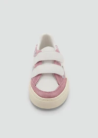 Glitter sneakers with leather details