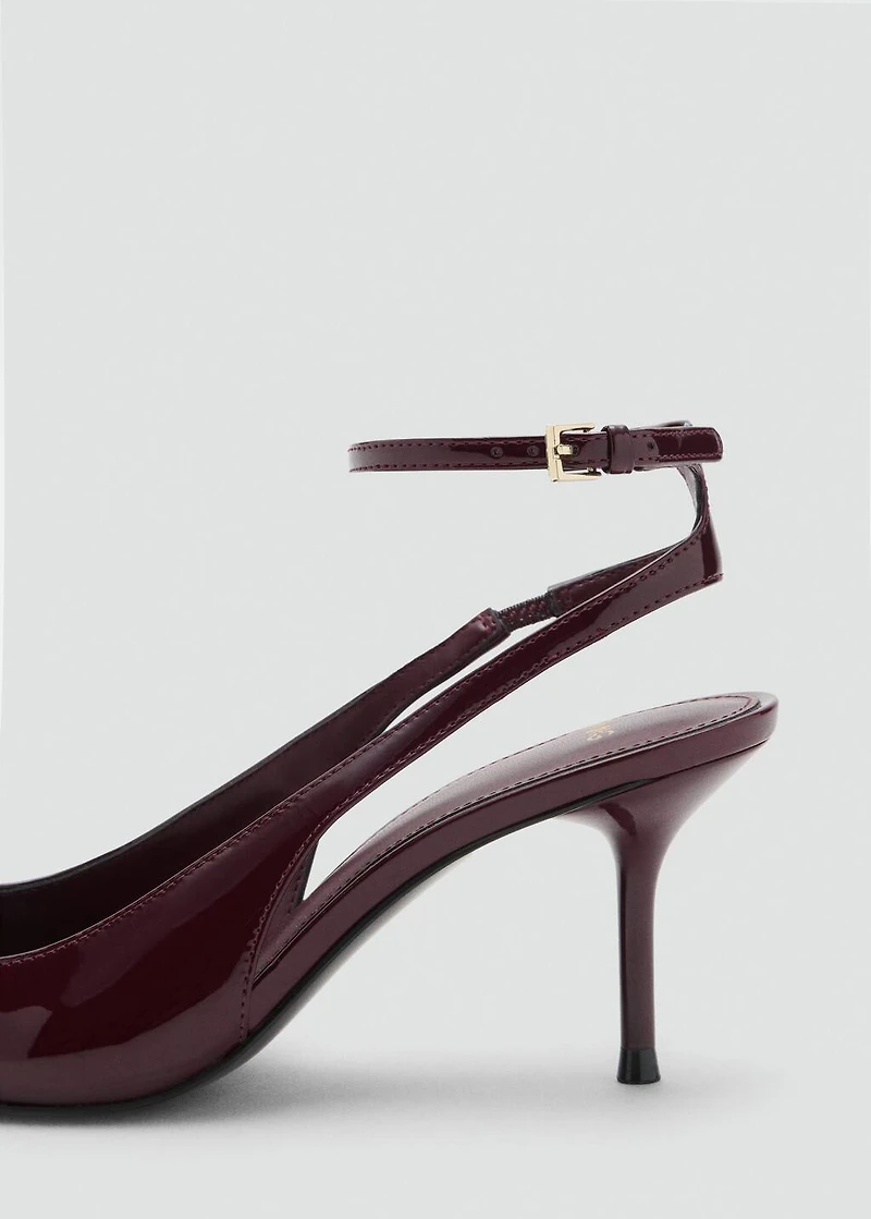 Patent heeled shoes