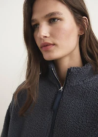 Fleece sweatshirt with zip
