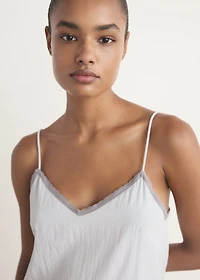Lace nightgown with straps