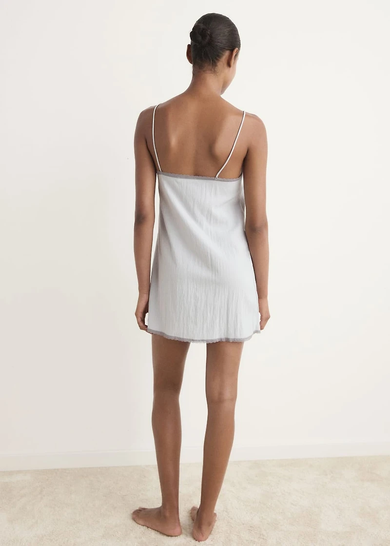 Lace nightgown with straps
