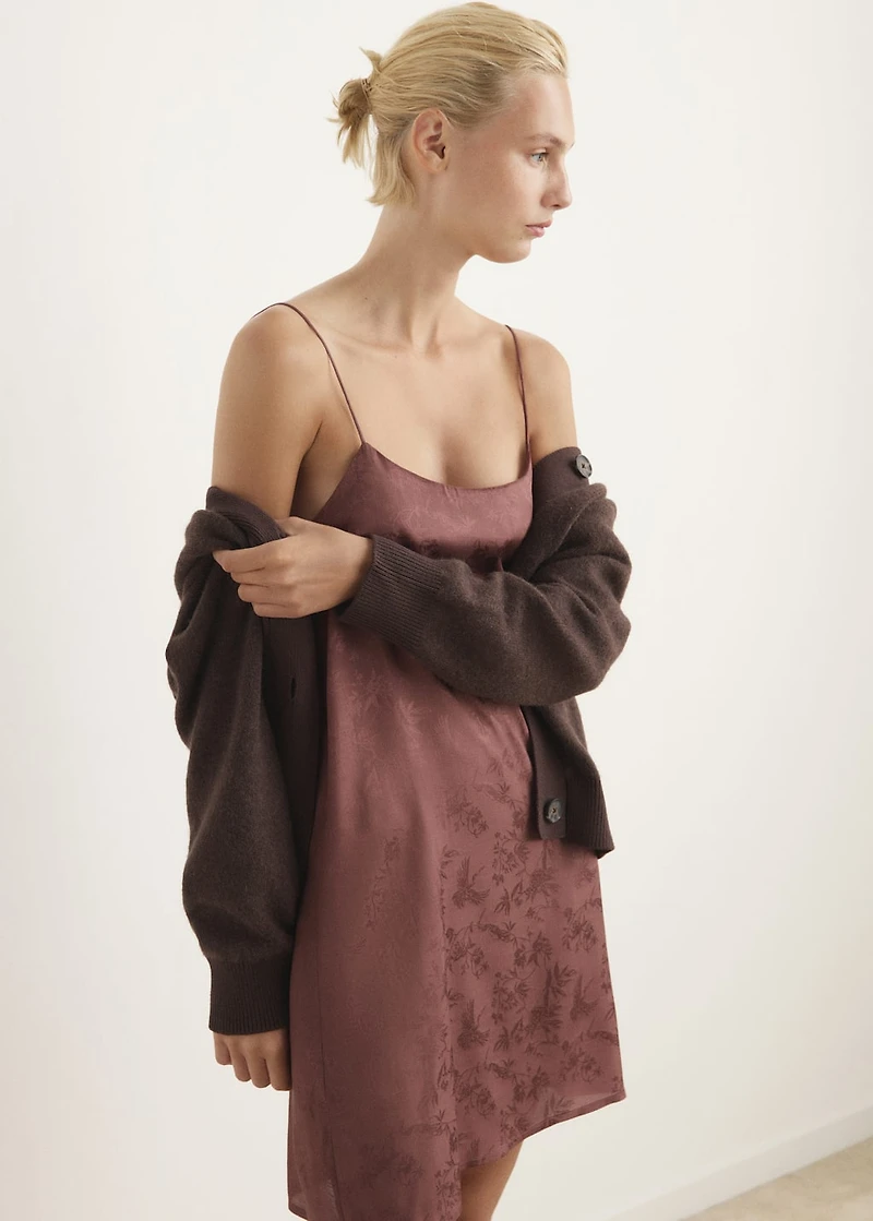 Jacquard satin nightdress