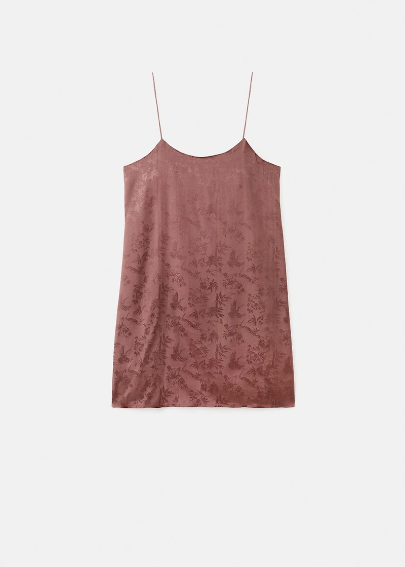 Jacquard satin nightdress