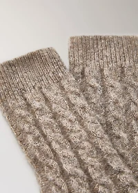 Chunky-knitted braided socks
