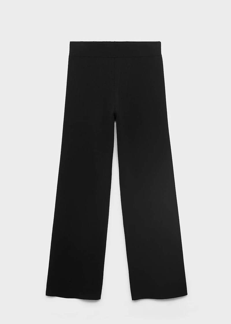 Knitted pants with elastic waistband