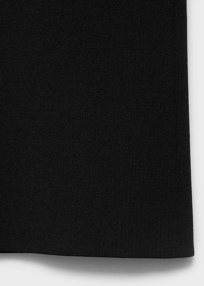 Knitted pants with elastic waistband