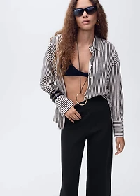 Knitted pants with elastic waistband