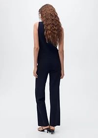 Knitted pants with elastic waistband