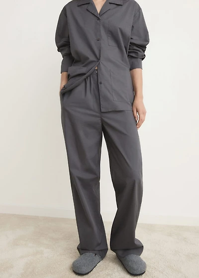 Poplin pajama bottoms