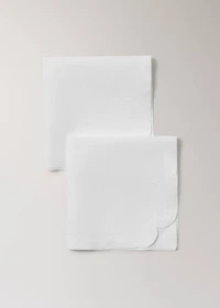 Hand-embroidered linen napkins