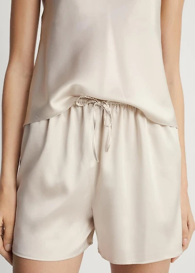 Silk pajama shorts
