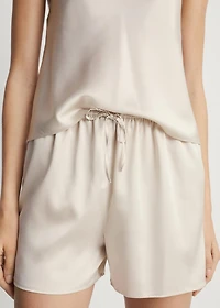 Silk pajama shorts