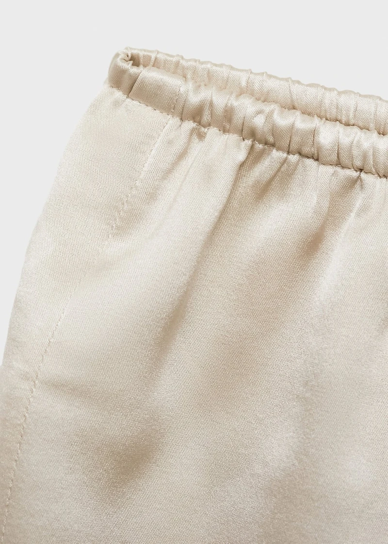 Silk pajama shorts
