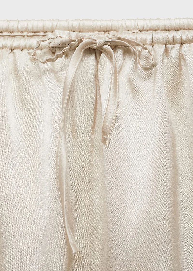 Silk pajama shorts