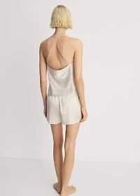 Silk pajama shorts