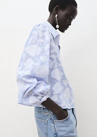 Striped shirt with embroidered details