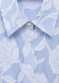Striped shirt with embroidered details