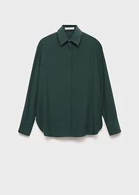 Lyocell shirt with hidden buttons