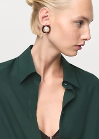 Lyocell shirt with hidden buttons