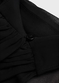 Halter-neck jumpsuit with scarf