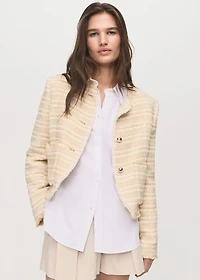 Tweed jacket with jewel buttons