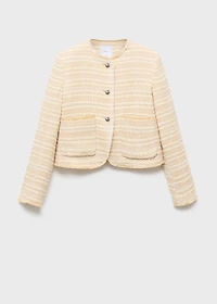 Tweed jacket with jewel buttons