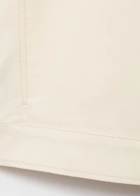 Straight cotton jacket with buttons