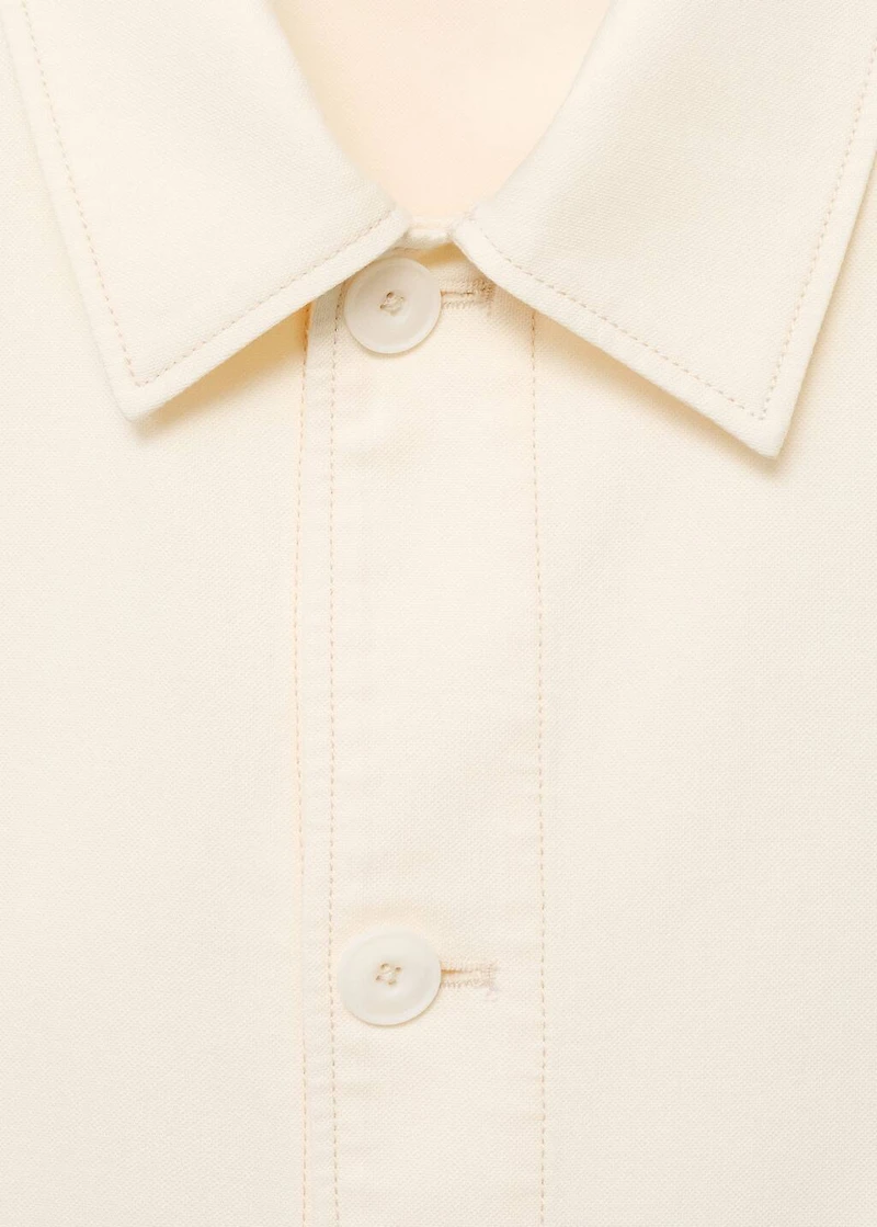 Straight cotton jacket with buttons