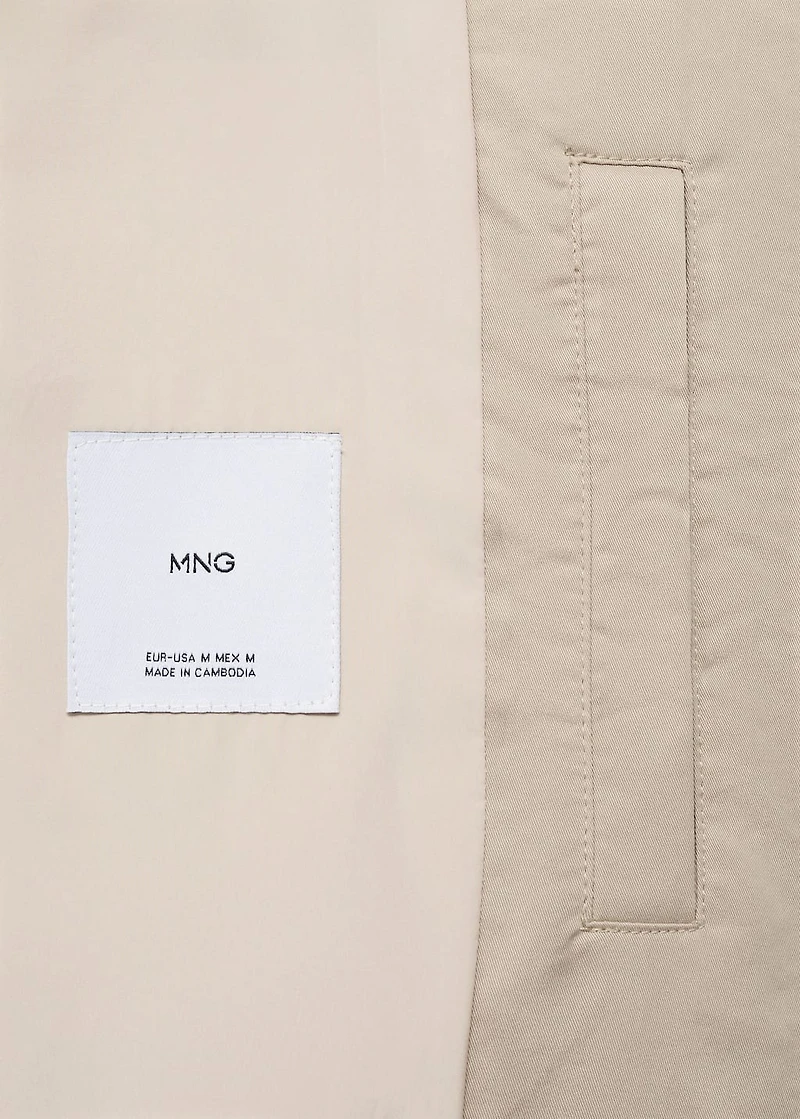 Classic water-repellent trench coat