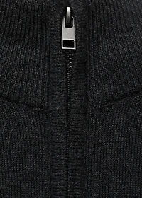 Zipped knit cardigan