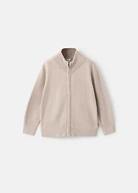 Zipped knit cardigan