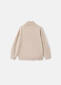 Zipped knit cardigan