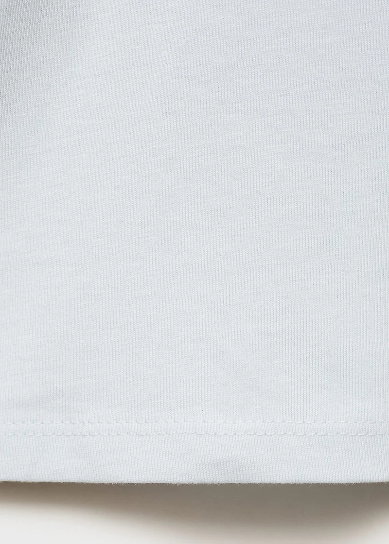 Printed cotton-blend t-shirt
