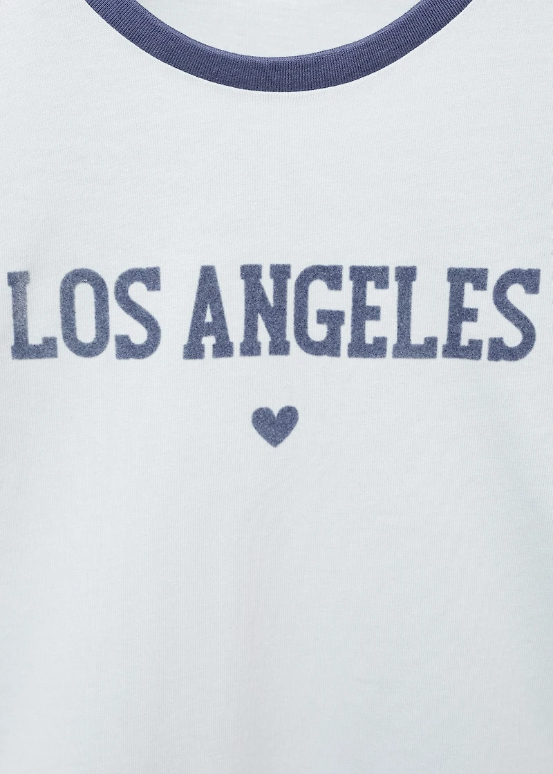 Printed cotton-blend t-shirt