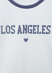 Printed cotton-blend t-shirt